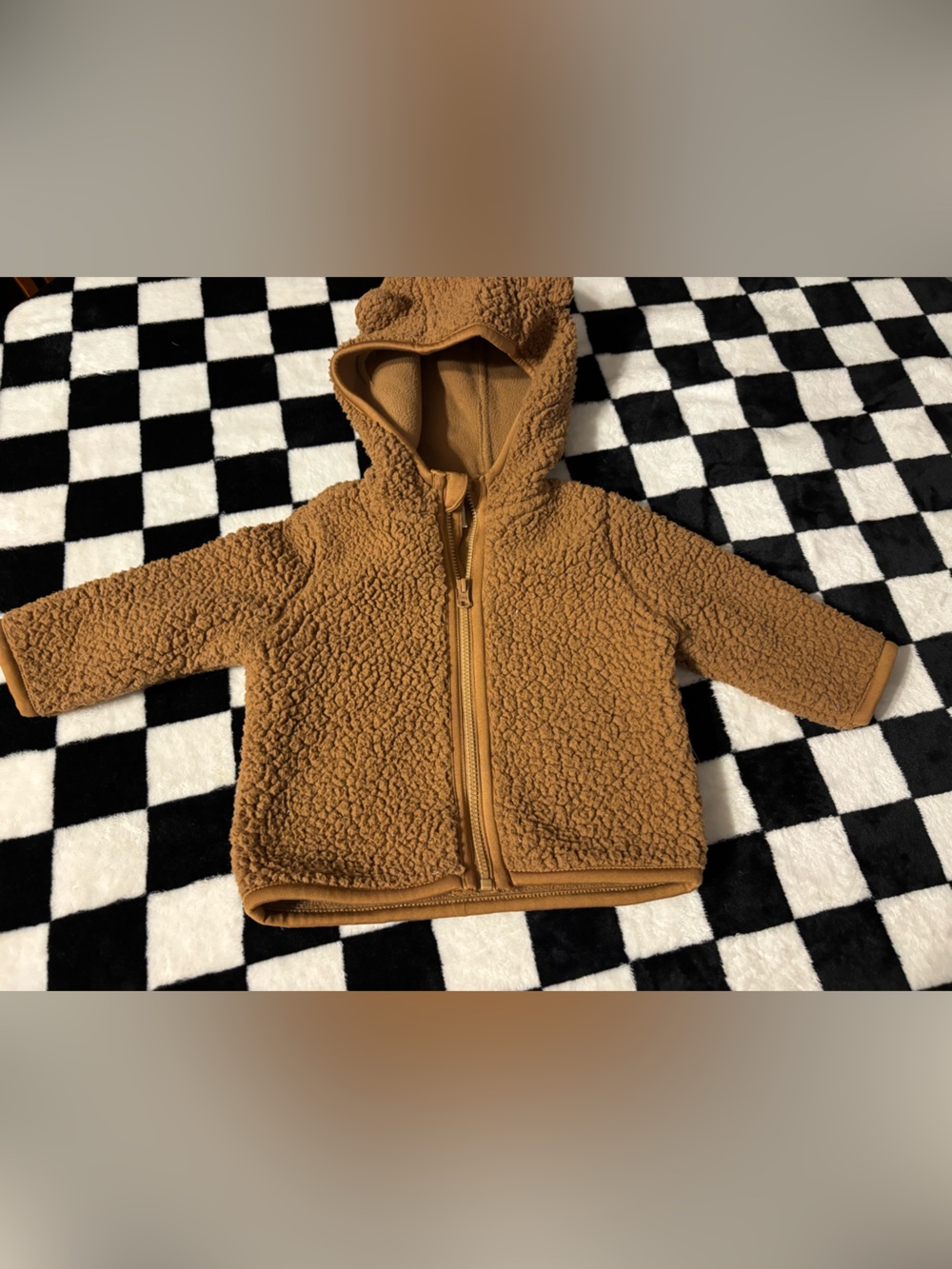 3/6 month teddy bear zip up sweater